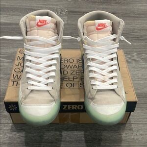 Nike High-Tops with White and Green Highlights